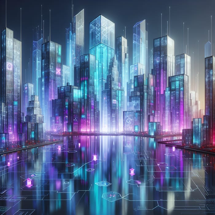 Sleek and Modern Holographic Skyscrapers