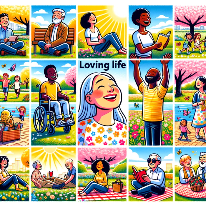 Embracing Life: Diverse Community Enjoying Joyful Moments