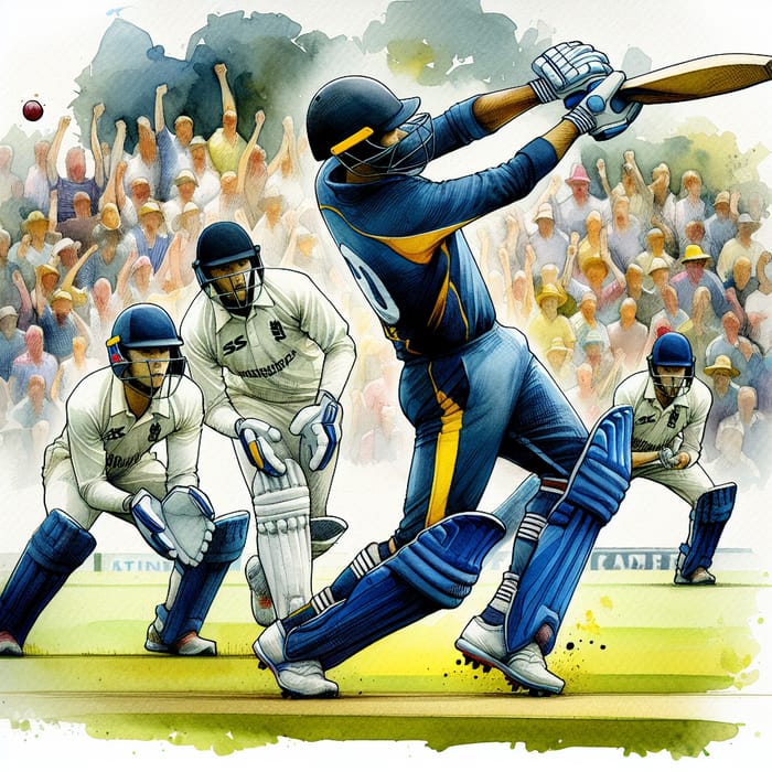 Top IPL Batsmen Watercolor Painting