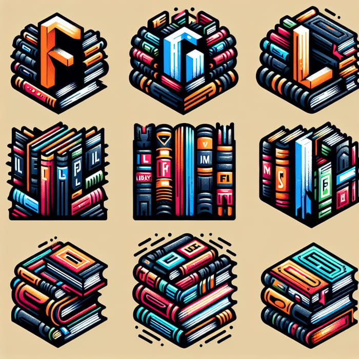 Detailed & Colorful Book Logo Design with FL Initials