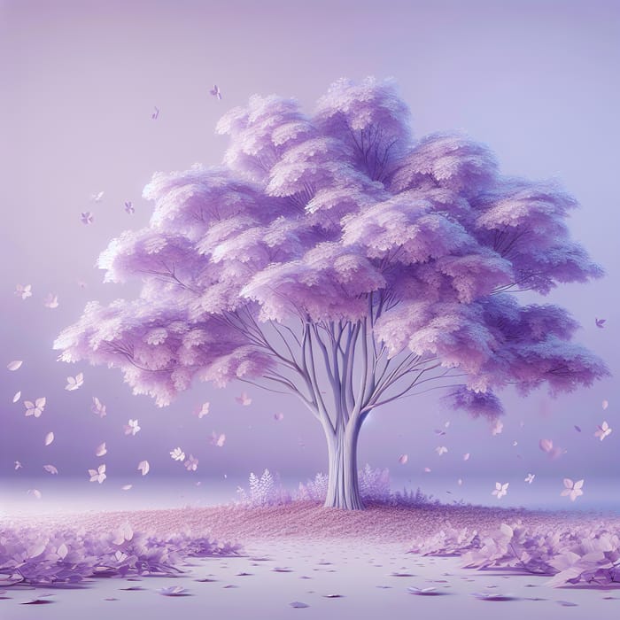 Serene Lavender Leaves Falling Scene | Mesmerizing Details