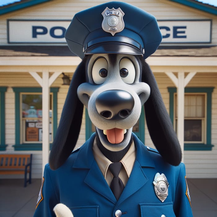 Disney Goofy Police Costume | Anthropomorphic Dog Cosplay