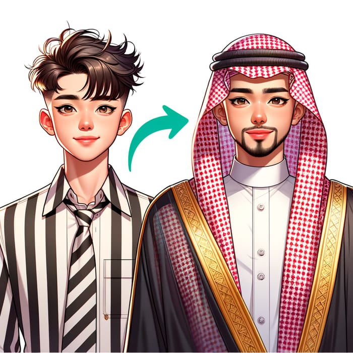 Korean Boy Transforms into Saudi Prince at Age 14