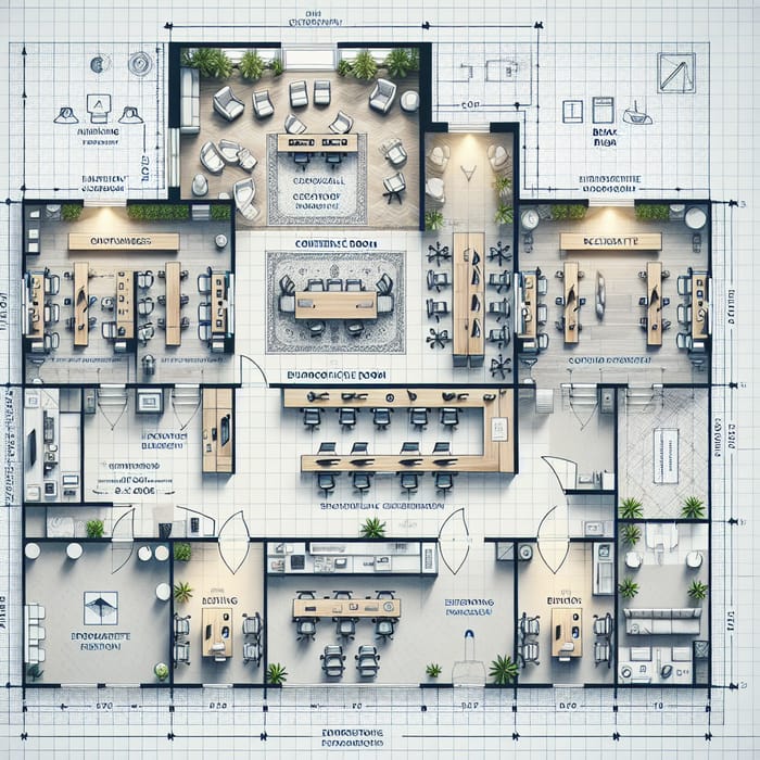 Office Floor Plan for Functionality, Collaboration, and Comfort | AI-Optimized Spaces Tailored to Specific Functions