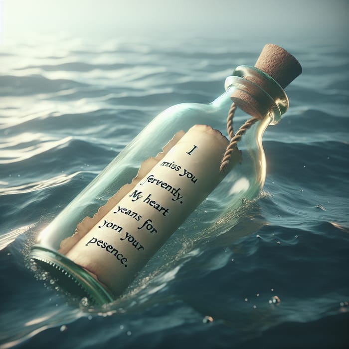Romantic Message in a Bottle: Heartfelt Longing