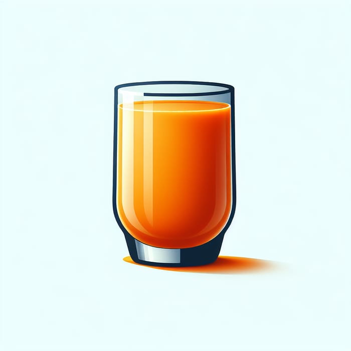 Thick Orange Smoothie in Glass Logo Design | Realistic Artwork