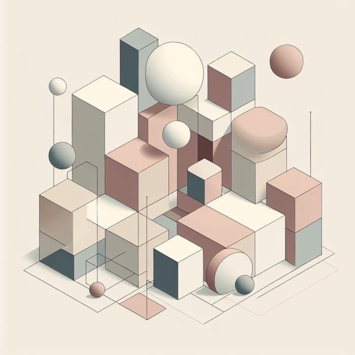 Abstract Geometric Shapes: Minimalistic Harmony