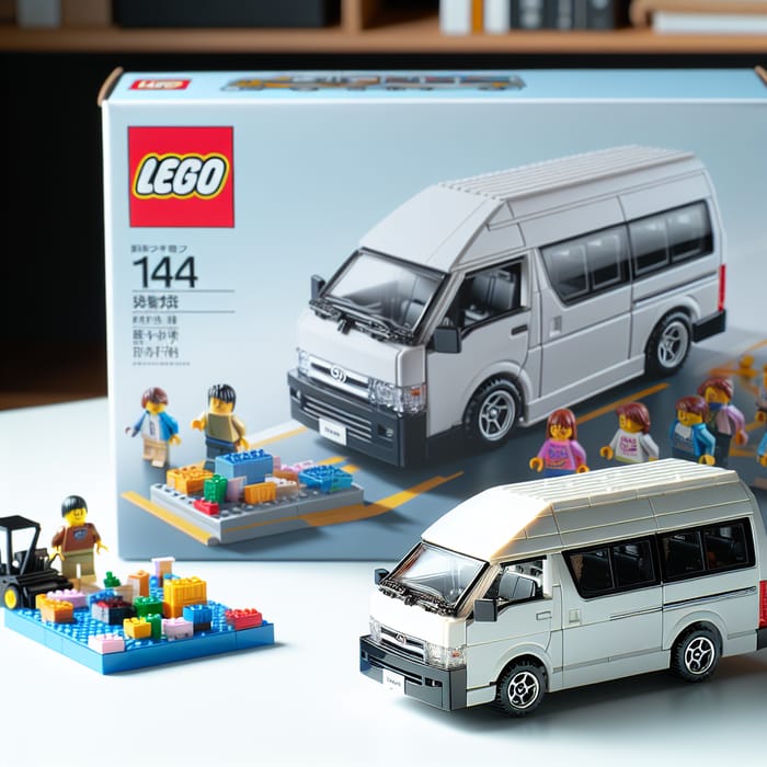 Detailed Lego Toy with Toyota Hiace Van in HD Quality