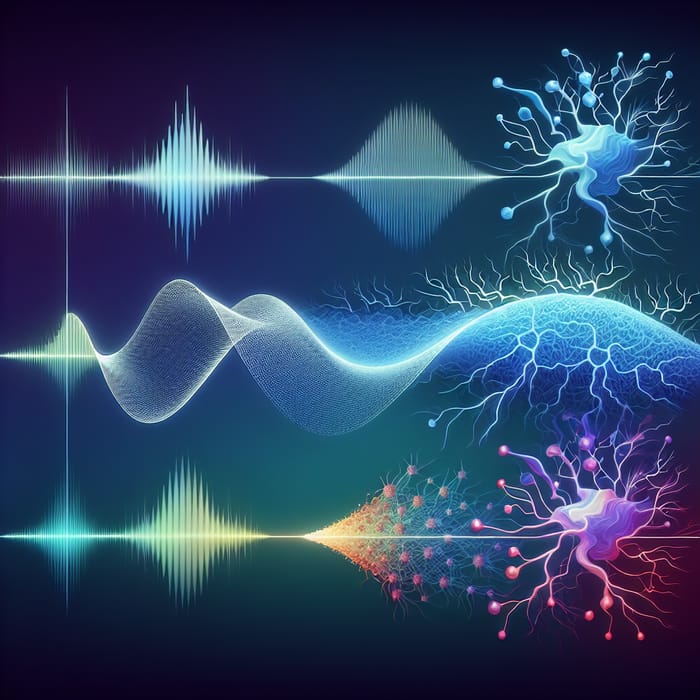 Sound Wave Transformation: Abstract Illustration of Consciousness