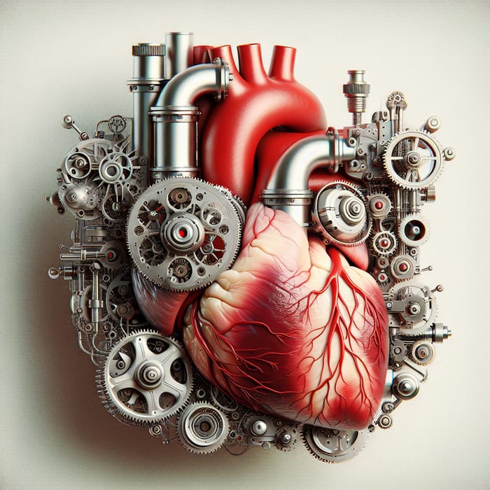 Human Heart in Machine: Realistic and Intricate Artwork