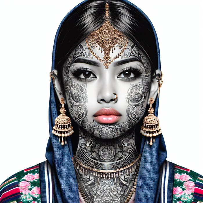 South Asian Princess Jasmine with Intricate Tattoos | Hood Gangster Style