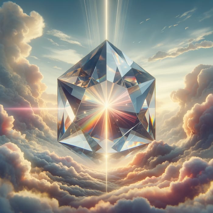 Crystal Prism in Sky: Celestial Light Show
