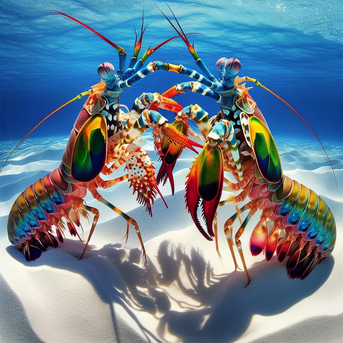 Realistic Mantis Shrimp Battle on White Sands | Underwater Combat