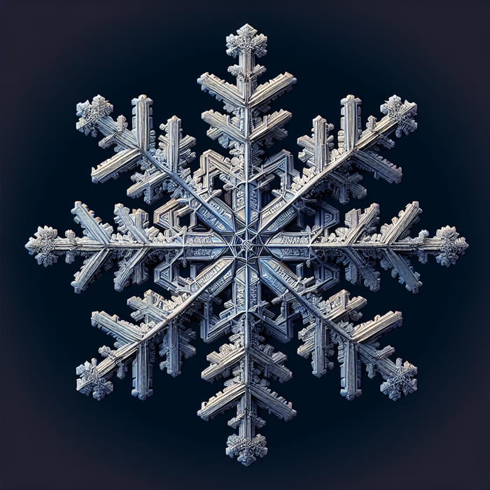 Detailed 3D Snowflake with Intricate Geometric Patterns