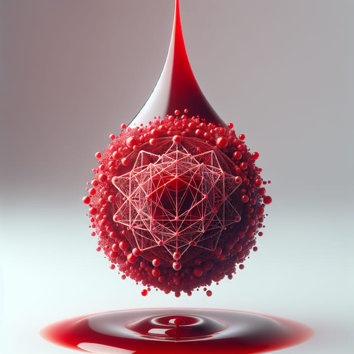 Blood Drop Sacred Geometry Art - Mystical Symbolism