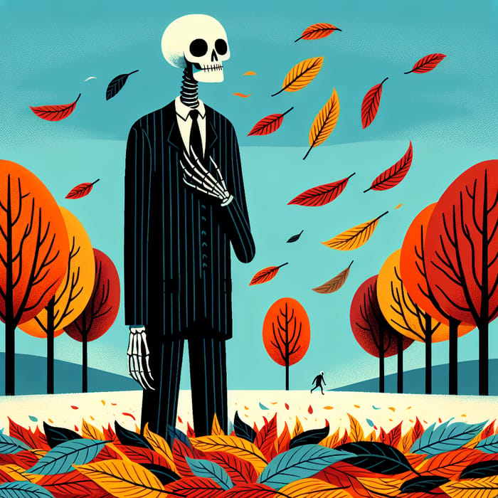 Jack Skellington: Enchanting Autumn Day Stroll