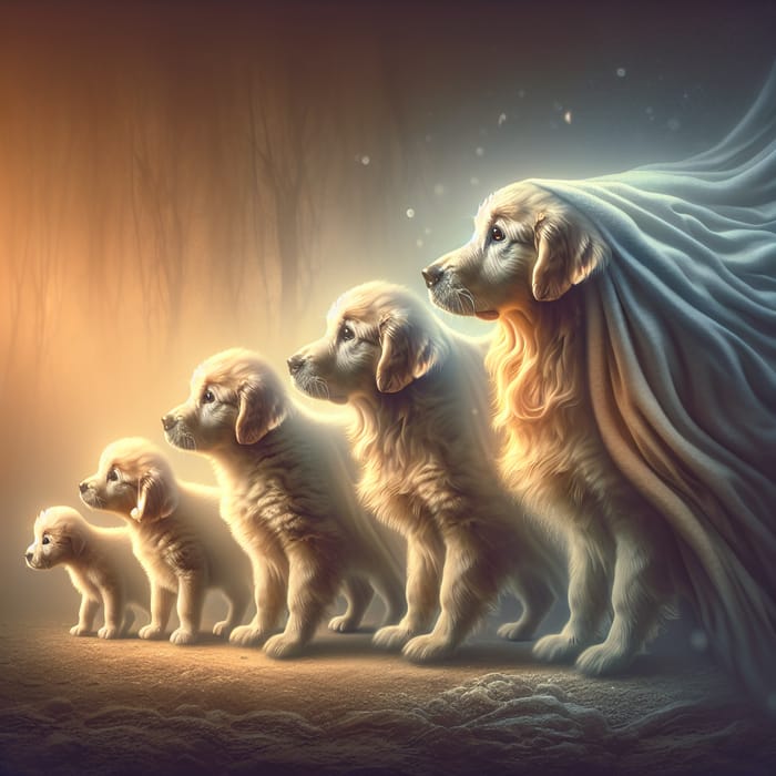 Dreamy Golden Retriever Evolution: Puppy to Adult Transition