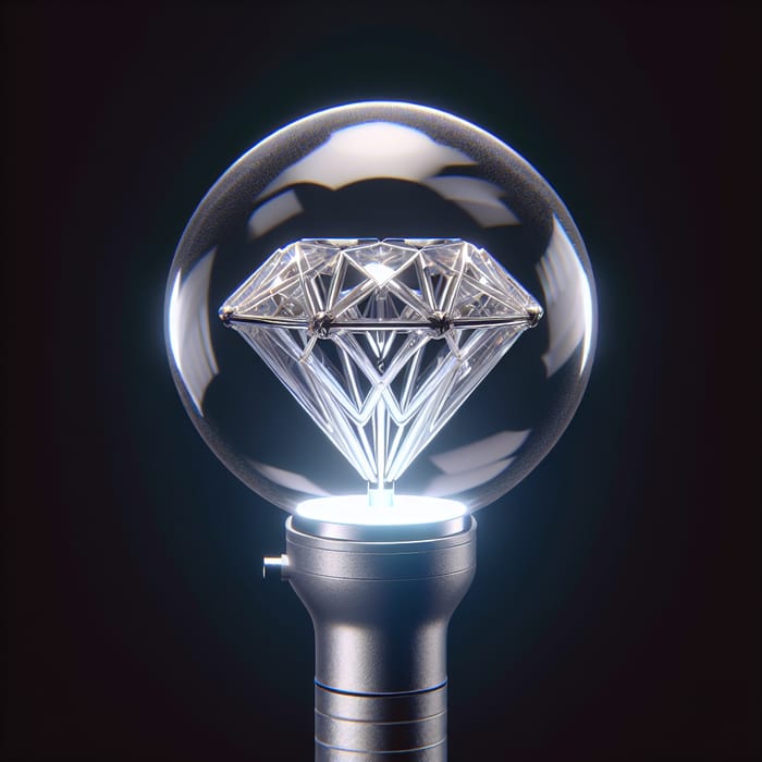 Kpop-Inspired Y2K Lightstick with Sharp Diamond Glow