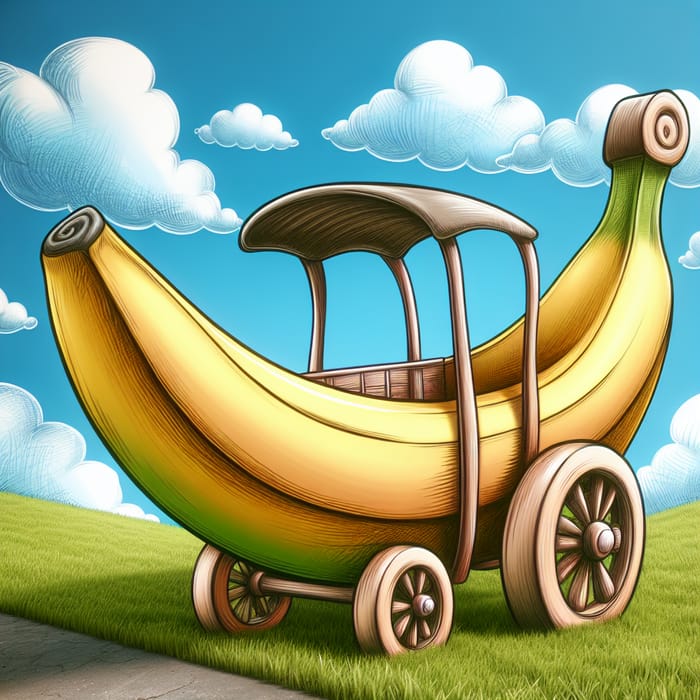 Cartoonish Banana-Shaped Cart for Fun Adventures