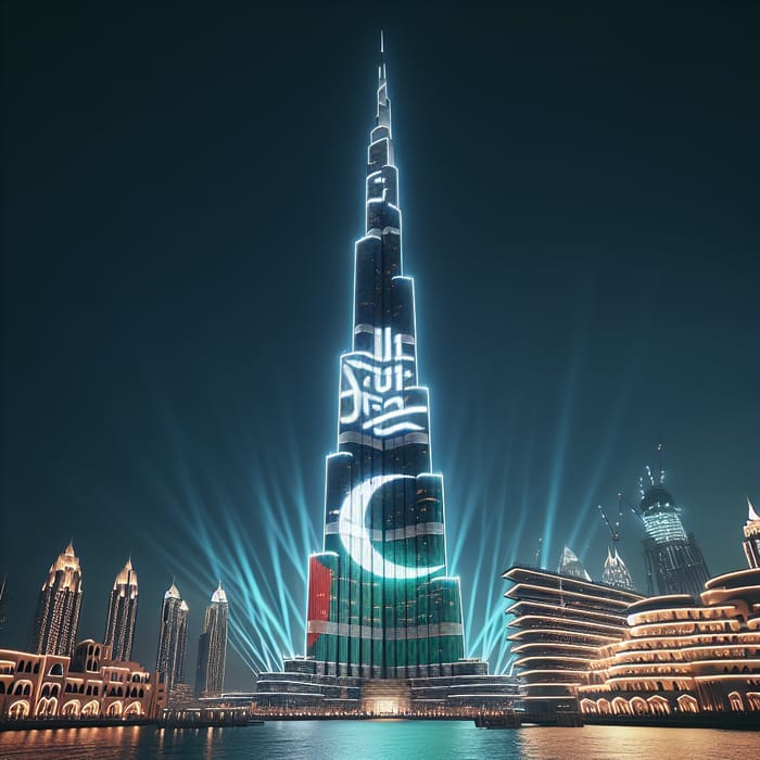 Hazeem on Burj Khalifa | Unique Tall Tower Projection