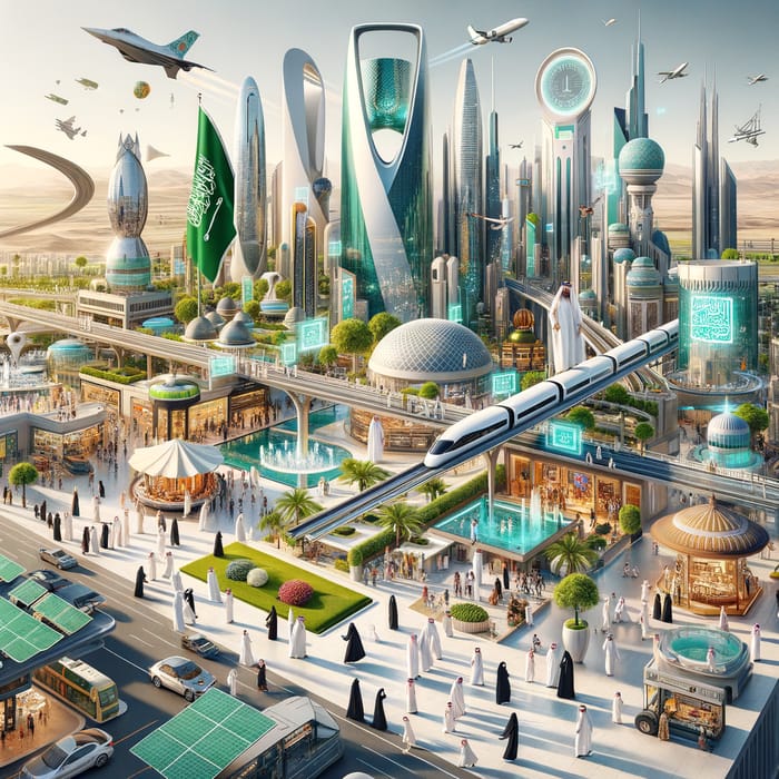 Saudi Arabia 2030: Imagining a Futuristic Cityscape and Cultural Heritage