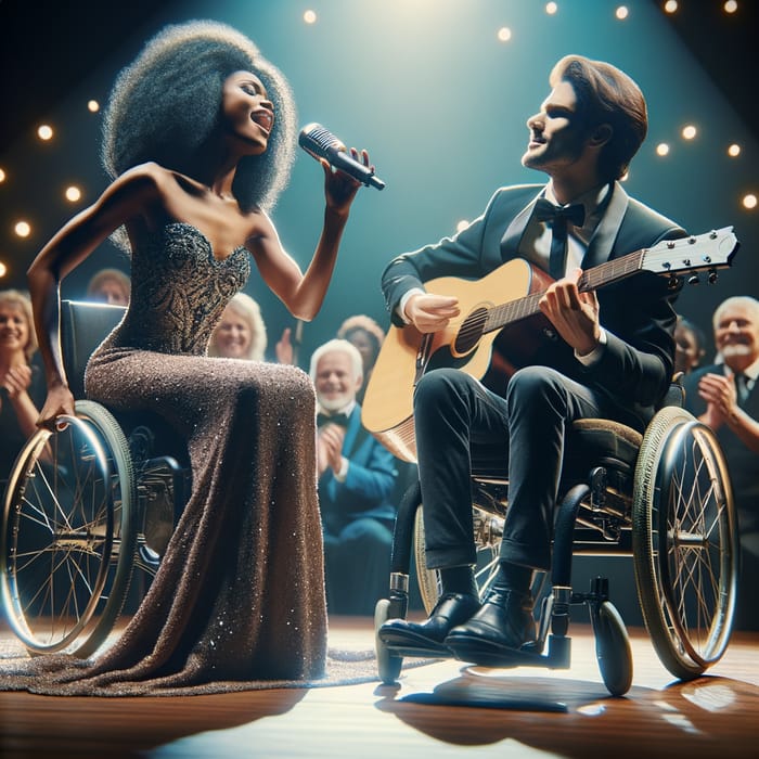 Soulful Duo: Singer with Guitarist in Wheelchair