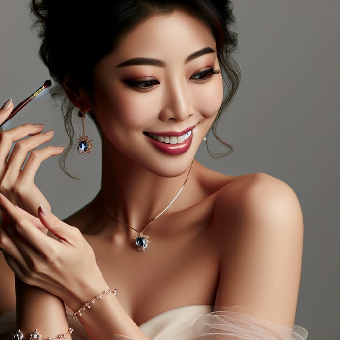 Seductive Asian Woman's Elegant Date Jewelry