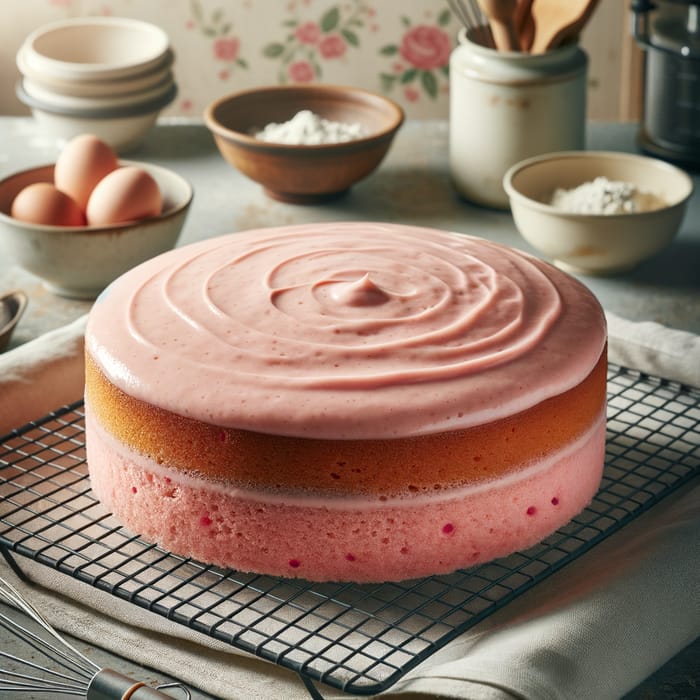 Pink Raw Cake Recipe | Delicious and Fluffy Baking Inspiration
