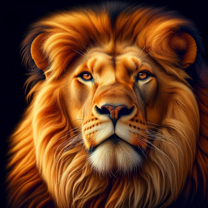 Majestic Male Lion with Golden Mane | Regal Wildlife Portrait