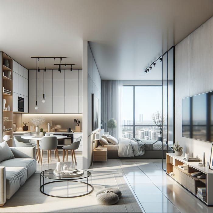 Modern Apartment with Spacious Living Room & Minimalist Decor