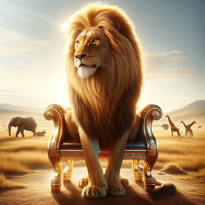 Lion as the Majestic King of African Savannah