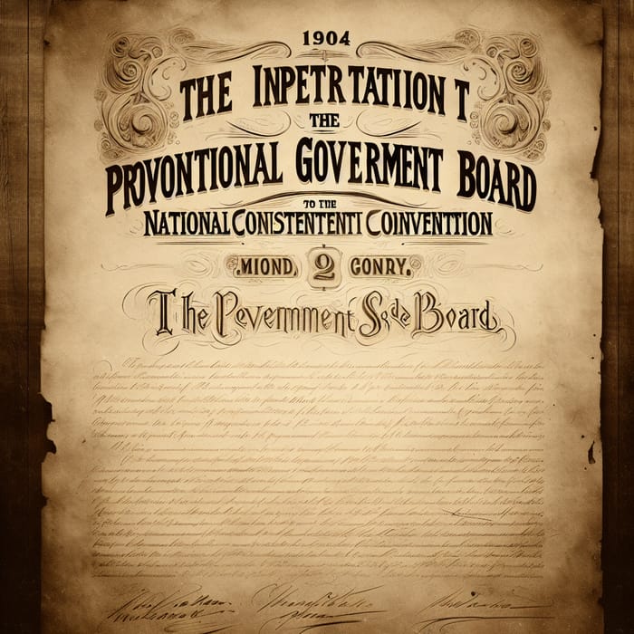 1904 Provisional Government's Message to National Constituent Convention