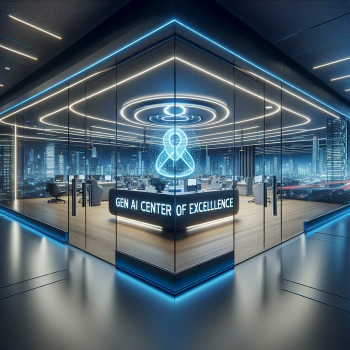 Gen AI Center of Excellence | High-Tech Futuristic Office Design