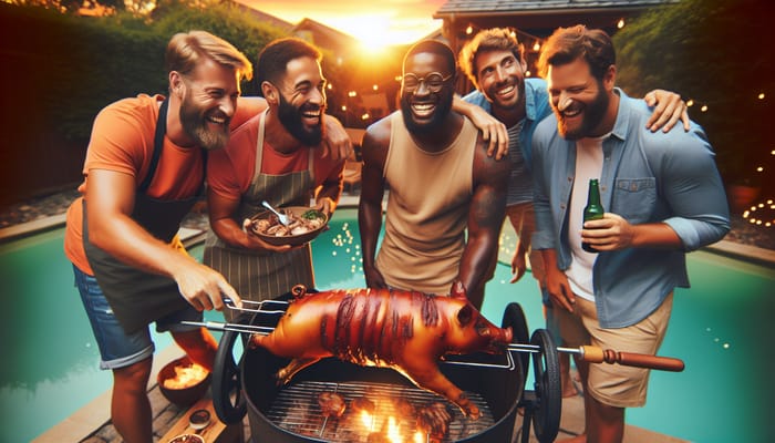 Festive Backyard BBQ with Diverse Group - Real Joy Captured