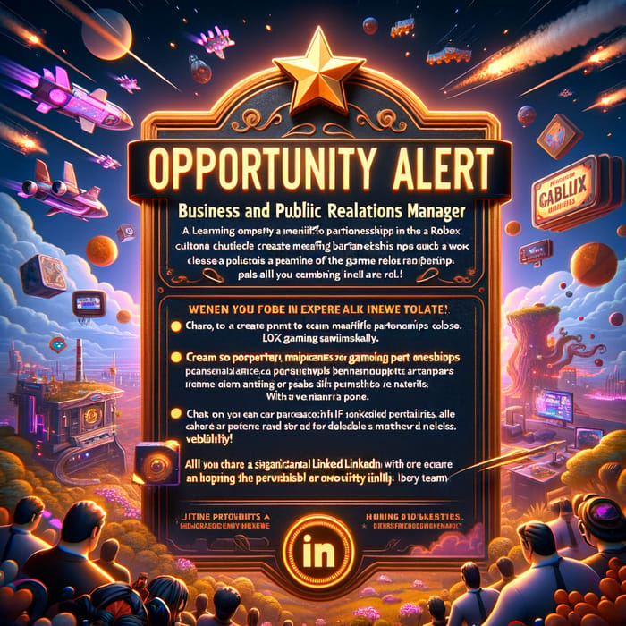 Join Infinity Games: Business and PR Manager Role | 🌟 Opportunity