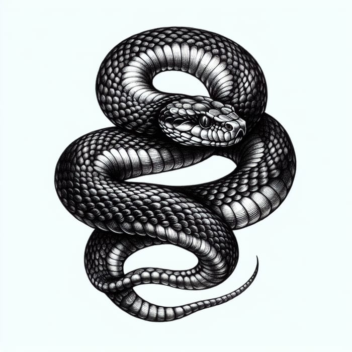 Sketch Snake Tattoo Design: Hypnotic Realism