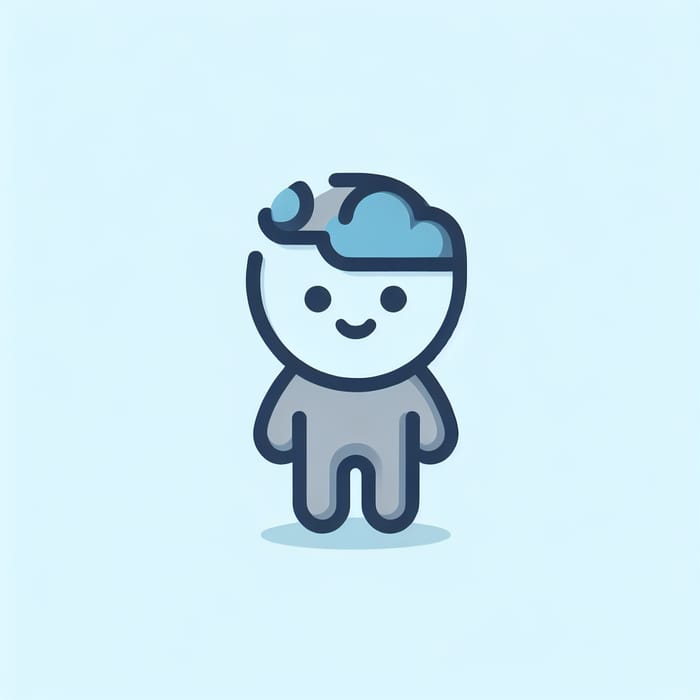 Blue & Grey Mascot: Friendly Assistant & Expert Guide