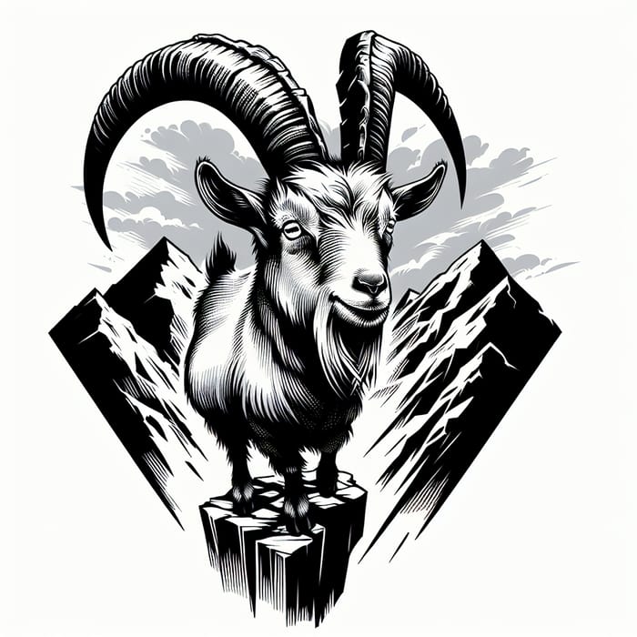 Defiant Goat | Mountain Ledge Rebellion