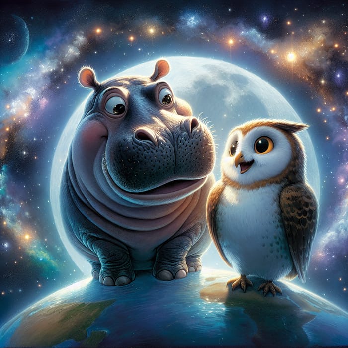 Harold and Oliver's Marvelous Space Journey | Hippo & Owl Galactic Exploration