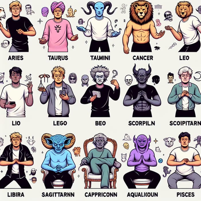 Zodiac Signs Memes: Aries, Taurus, Gemini, Cancer, Leo, Virgo, Libra, Scorpio, Sagittarius, Capricorn, Aquarius, Pisces