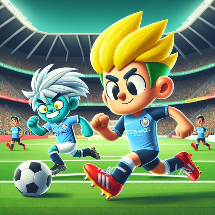 Bart Simpson Plays at Manchester City Against Sonic