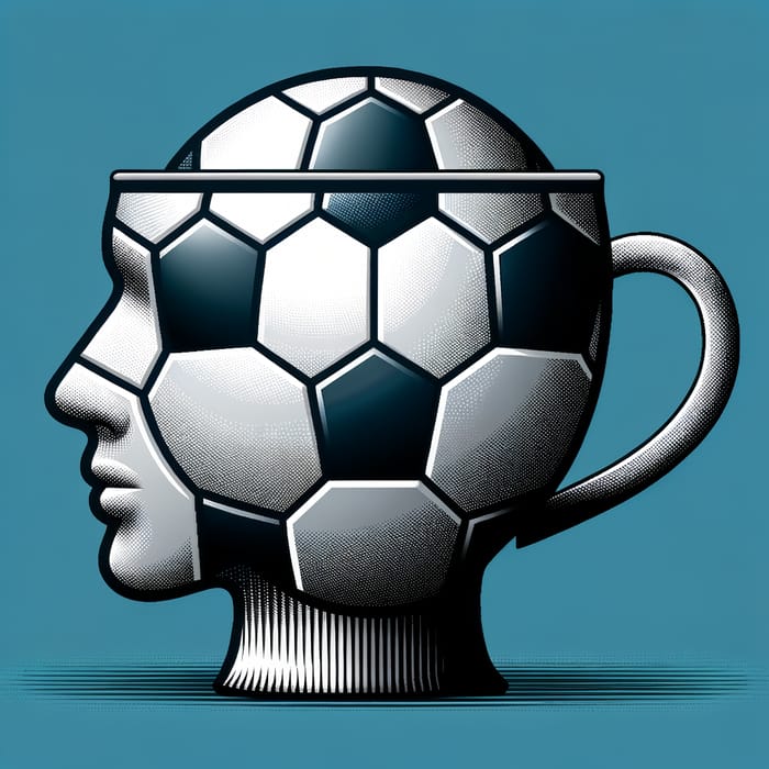 Football Head Cup Design | Unique Cup Shape