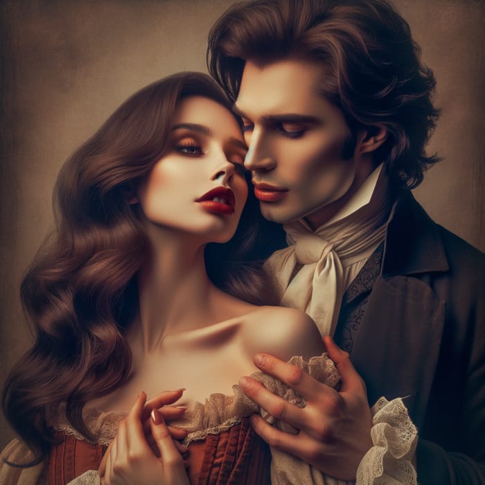 Eternal Love: Stefan Salvatore and Katherine Pierce in Passionate Embrace