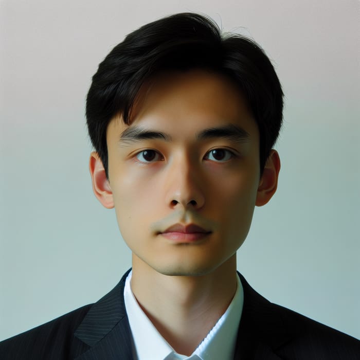 Formal Chinese Passport Photo | Neutral Expression