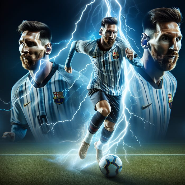 Messi with Thunder: Lightning Speed and Power | Website Name
