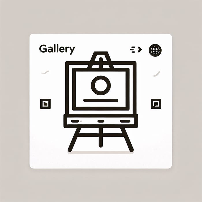 HTML Gallery Icon: Simple & Neutral Design