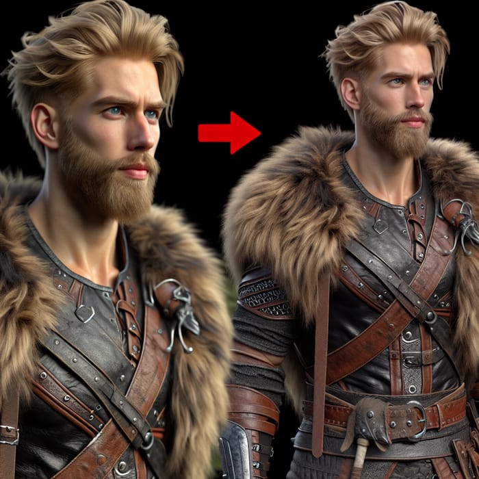 Grimdark Viking Barbarian Art | Young Blonde Male Warrior