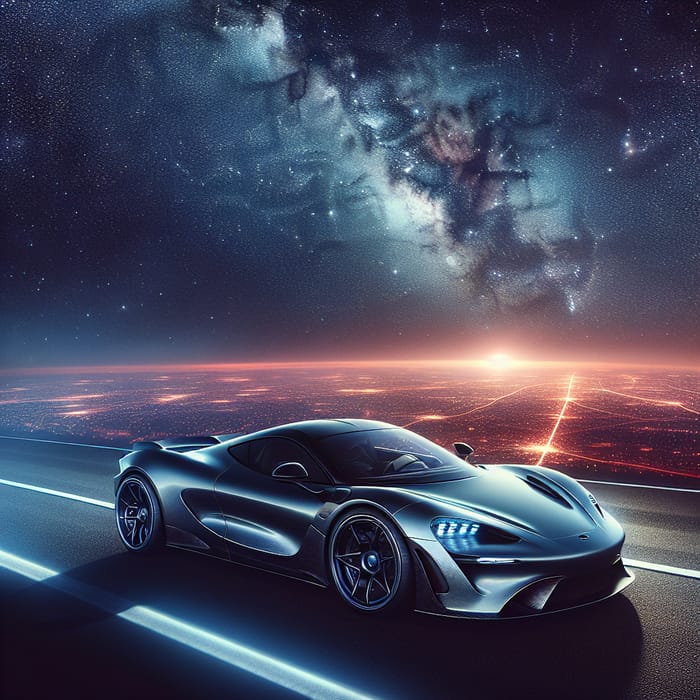 Sport Car in Space - Futuristic Adventure