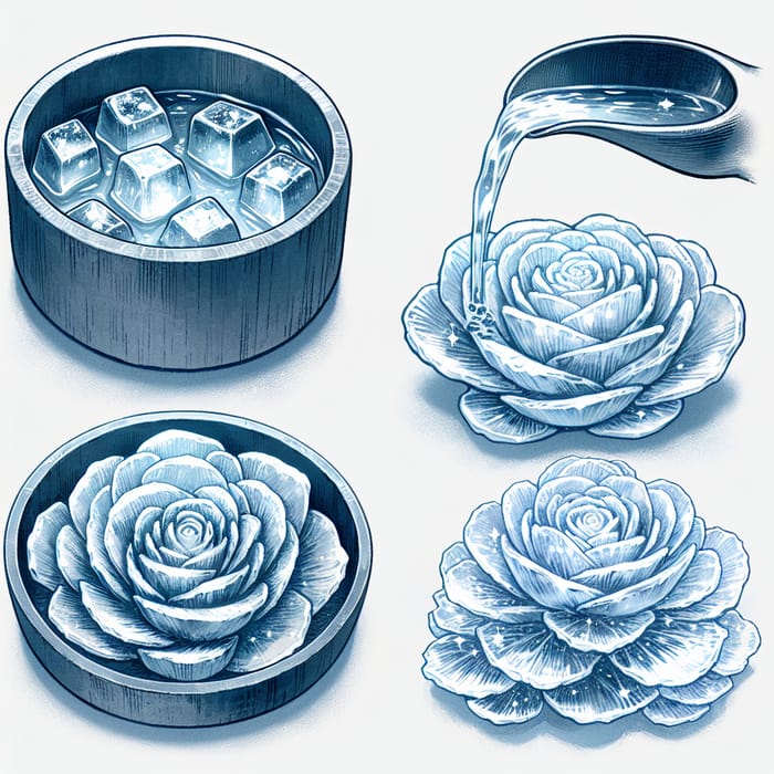 3D Rose Ice Molds - Creative Designs for Chilled Elegance