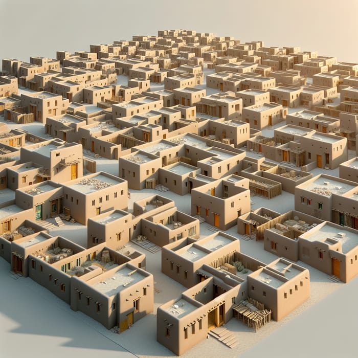 Adobe Village Architecture: One-Story Clusters & Central Courtyards